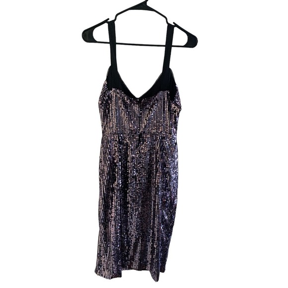 NYE Sequin Dress Parker Black Beau Combo Sequin Sheath Dress | Size 4 - Picture 5 of 6